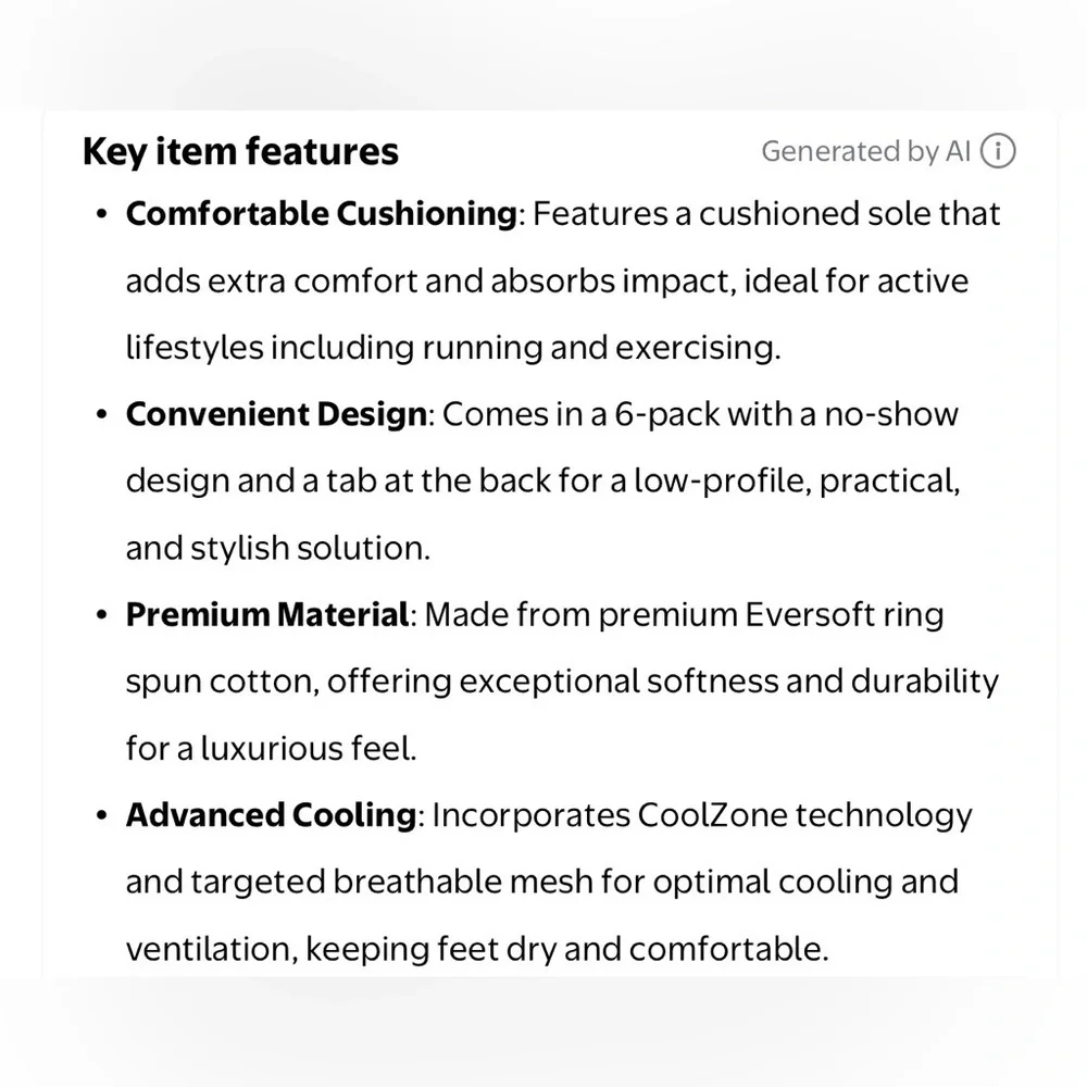 Fruit Of The Loom 6pr.,CoolZone,moisture wick arch support, vented,no-show tab